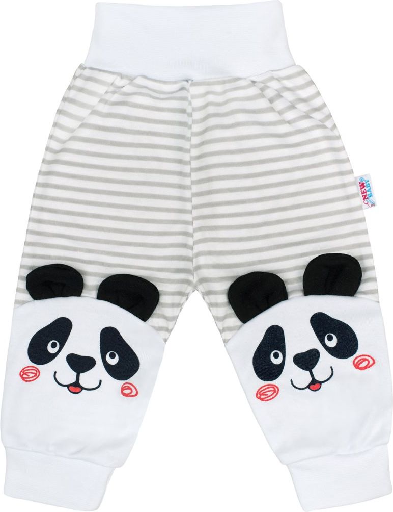 NEW BABY | New Baby Panda | Kojenecké tepláčky New Baby Panda | Šedá | 62 (3-6m) - obrázek 1