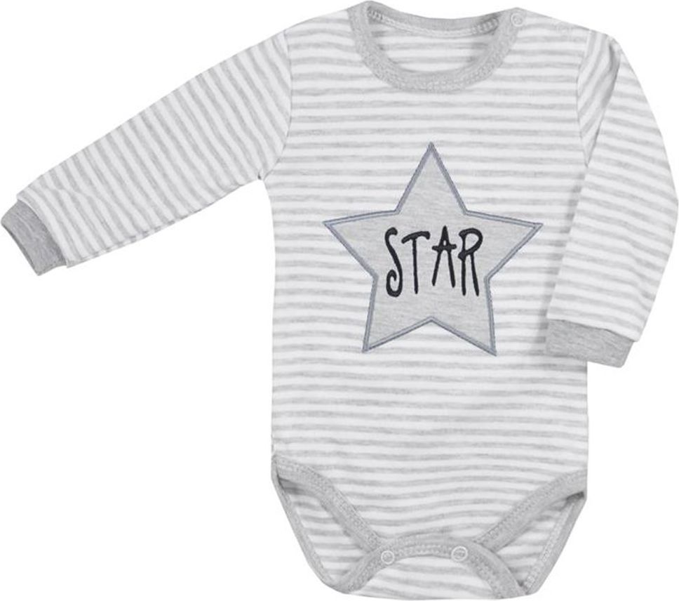 Kojenecké body s dlouhým rukávem Koala Star šedé&nbsp;-&nbsp;74 (6-9m) - obrázek 4