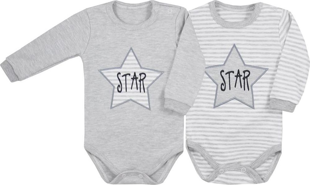 Kojenecké body s dlouhým rukávem Koala Star šedé&nbsp;-&nbsp;74 (6-9m) - obrázek 8