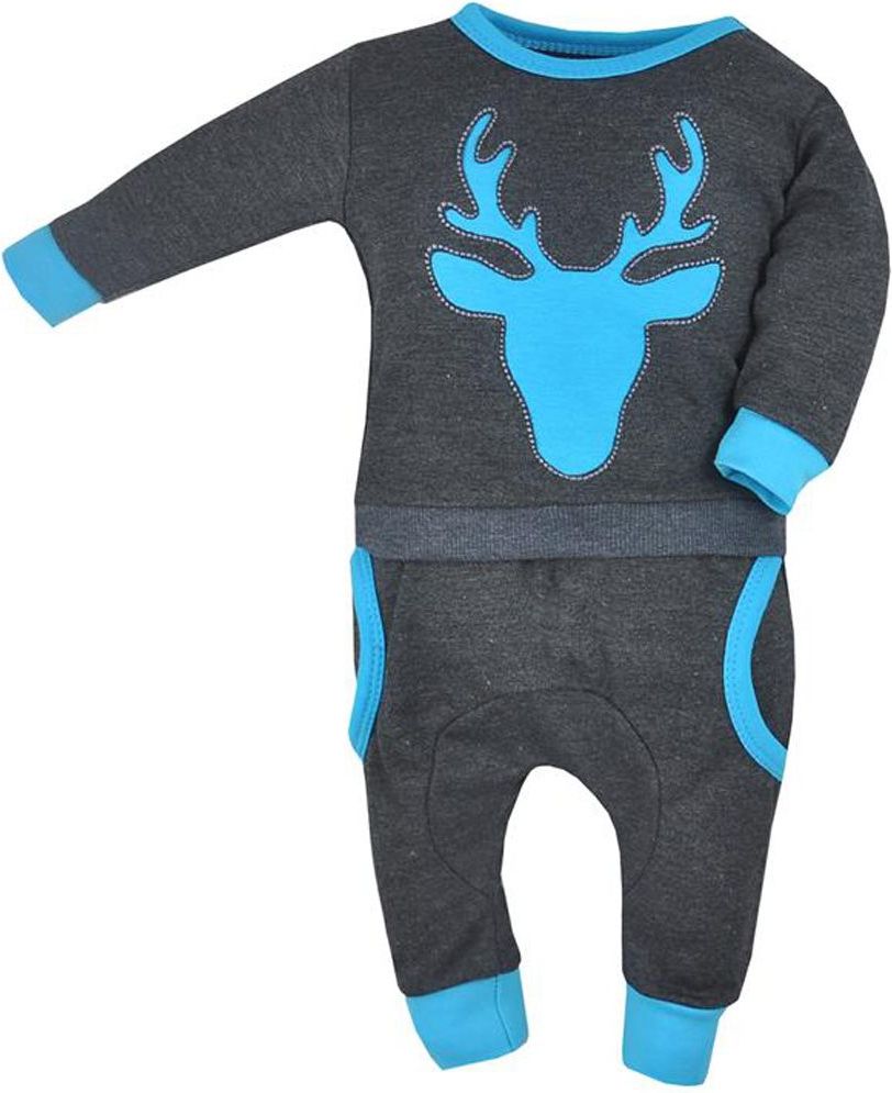 Kojenecké tepláčky a mikinka Koala Deer šedo-tyrkysové&nbsp;-&nbsp;68 (4-6m) - obrázek 15