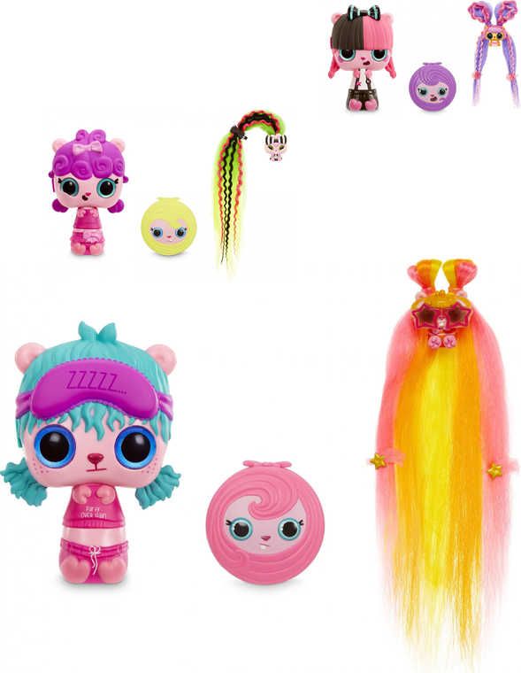 Pop Pop Hair Surprise 3v1 set panenka česací 14cm s doplňky různé druhy - obrázek 1