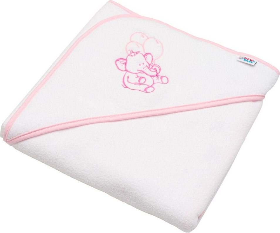 NEW BABY | Nezařazeno | Dětská froté osuška s výšivkou a kapucí New Baby 100x100 bílá žirafka | Bílá | - obrázek 5