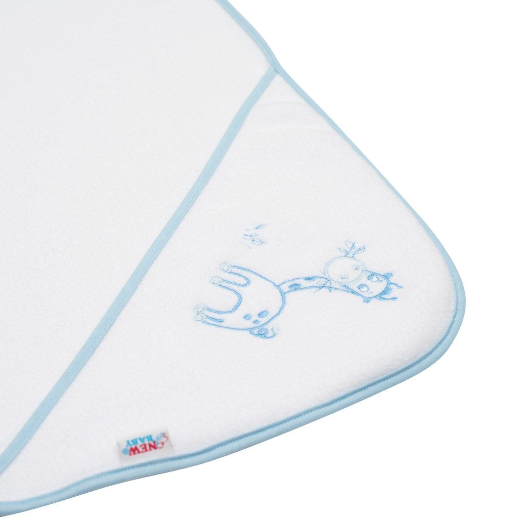 NEW BABY | Nezařazeno | Dětská froté osuška s výšivkou a kapucí New Baby 100x100 bílá žirafka | Bílá | - obrázek 10