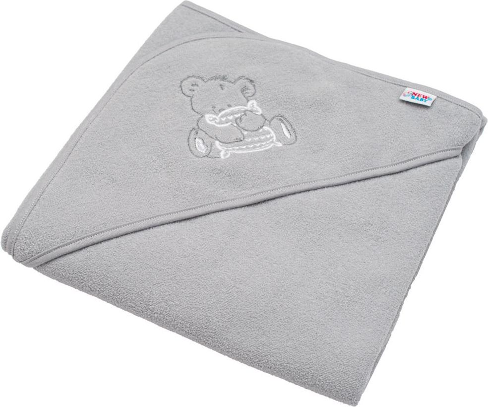 NEW BABY | Nezařazeno | Dětská froté osuška s výšivkou a kapucí New Baby 100x100 bílá žirafka | Bílá | - obrázek 13