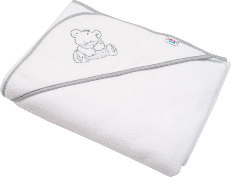 NEW BABY | Nezařazeno | Dětská froté osuška s výšivkou a kapucí New Baby 100x100 bílá žirafka | Bílá | - obrázek 37