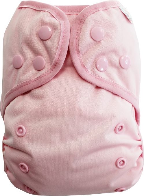 Breberky Svrchní kalhotky bez křidélek - Světle růžové PAT, sv.růžové patentky + sv.růžová gumička - obrázek 1