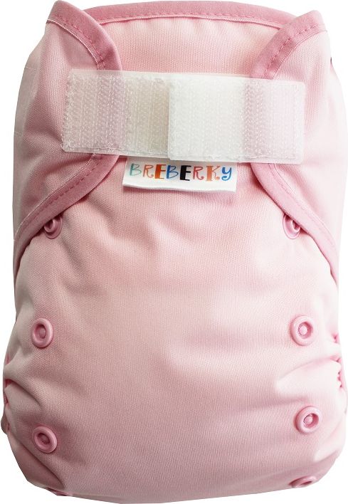 Breberky Svrchní kalhotky XL bez křidélek - Světle růžové SZ , sv.růžové patentky + sv.růžová gumička - obrázek 1