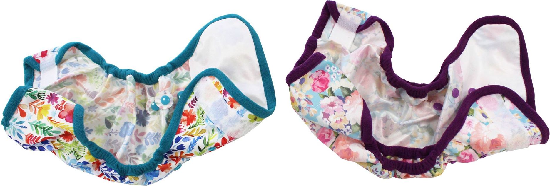 Breberky Svrchní kalhotky MINI bez křidélek - Zelené SZ, hnědé patentky + hnědé lemování - obrázek 12