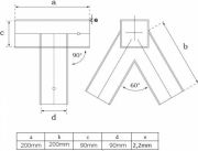 Spojovací díl, rohový spoj pro hranol 90 x 90mm, pravoúhlý zelený - obrázek 2