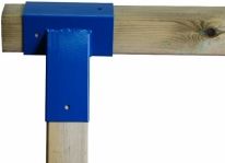 Spojovací díl, rohový spoj pro hranol 90 x 90mm, pravoúhlý zelený - obrázek 3