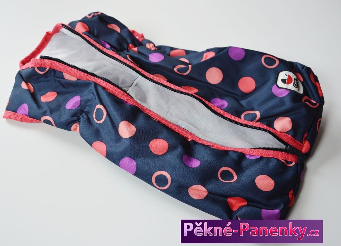 spací pytel pro panenky Bayer Chic Pink Checker - obrázek 5