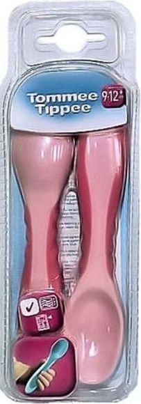 Dětské lžičky Tommee Tippee 4ks-9/12 měs.růžové - obrázek 1