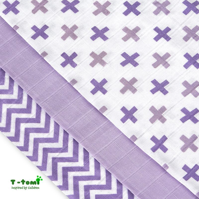 T-Tomi TETRA pleny TOP KVALITA, s potiskem, 70x70, fialové stříšky - obrázek 3