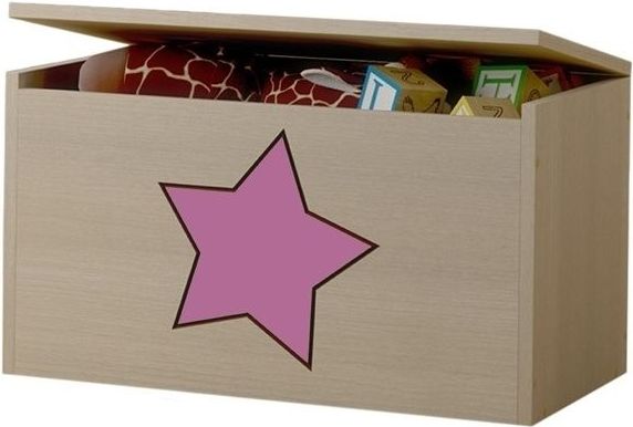 Box na hračky, truhla s růžovou hvězdičkou ke kolekci Žirafka - obrázek 1