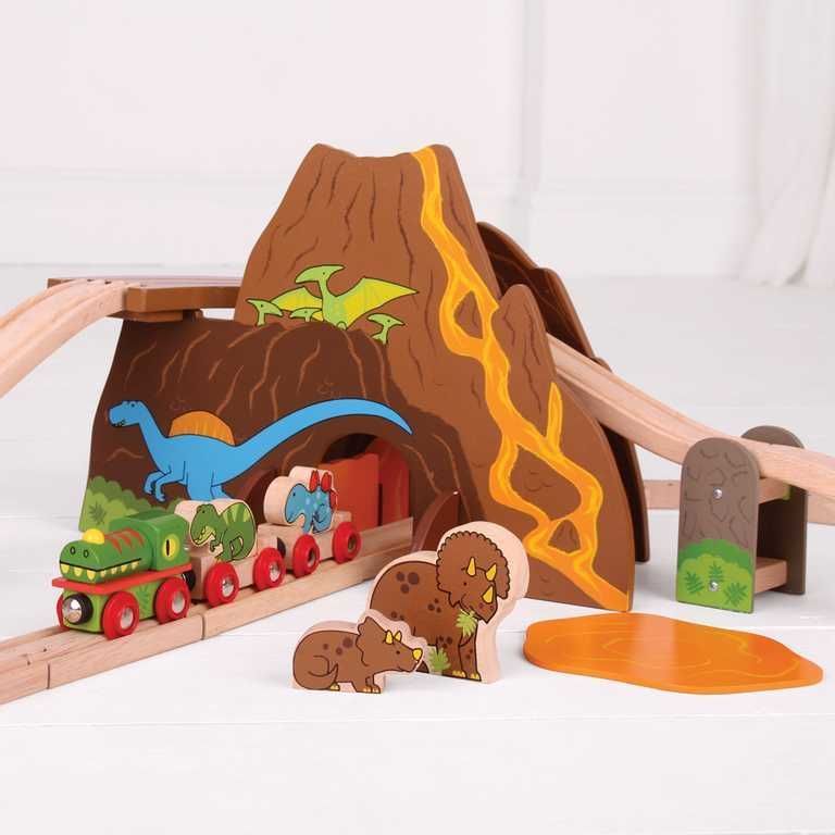Bigjigs Rail Dřevěná vláčkodráha dinosauří - obrázek 4