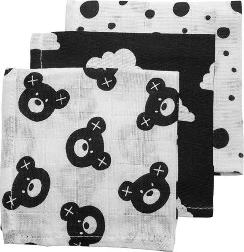 Meyco Pleny 30x30cm černo bílé (mráček, medvídek, puntíky) - obrázek 1