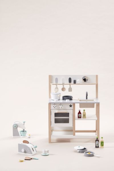 Kids Concept Kuchyňka dřevěná Natural White Bistro - obrázek 4