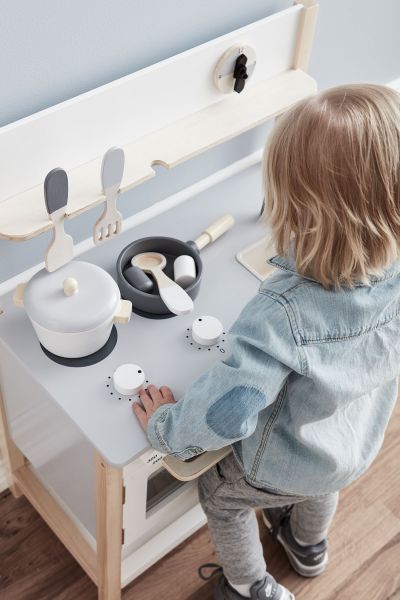 Kids Concept Kuchyňka dřevěná Natural White Bistro - obrázek 5