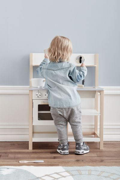 Kids Concept Kuchyňka dřevěná Natural White Bistro - obrázek 7