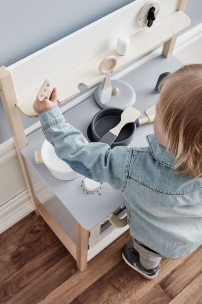 Kids Concept Kuchyňka dřevěná Natural White Bistro - obrázek 8