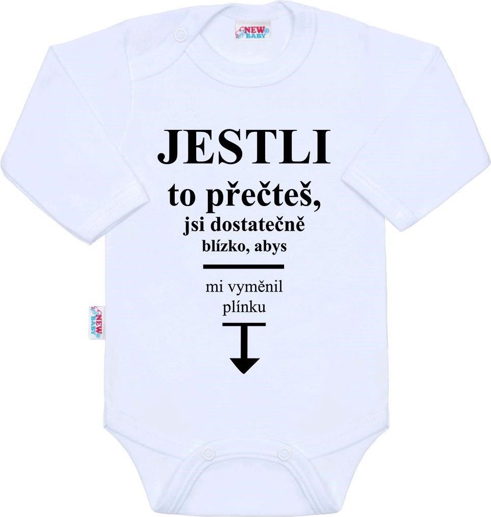 Body s potiskem New Baby ..vyměnit plínku.. - 50 - obrázek 1