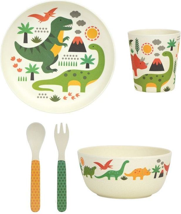 Petitcollage Bambusová jídelní sada dinosauři - obrázek 2