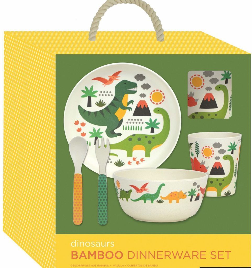 Petitcollage Bambusová jídelní sada dinosauři - obrázek 3