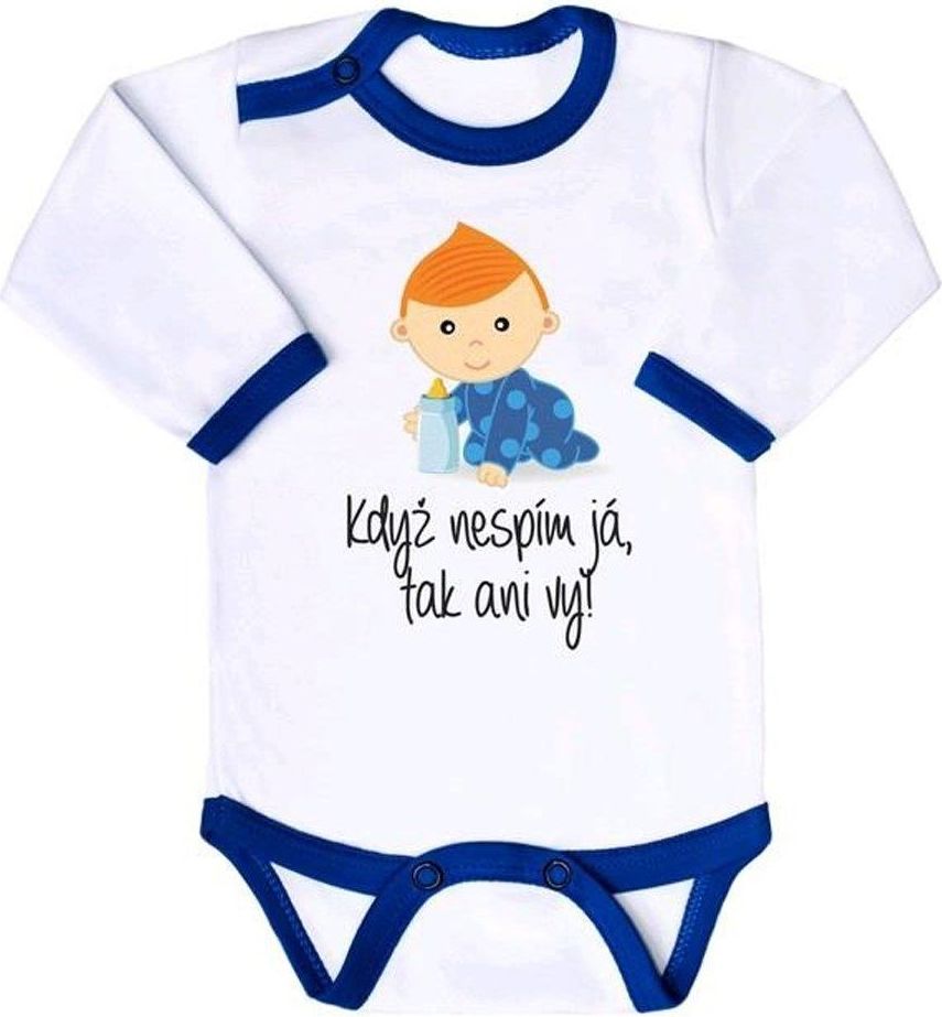 Body s potiskem New Baby Když nespím já, tak ani vy&nbsp;-&nbsp;56 (0-3m)