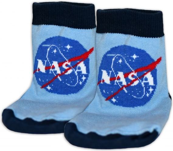 Baby Nellys Bavlněné ponožky Nasa - modré, vel. 17-18cm - obrázek 1