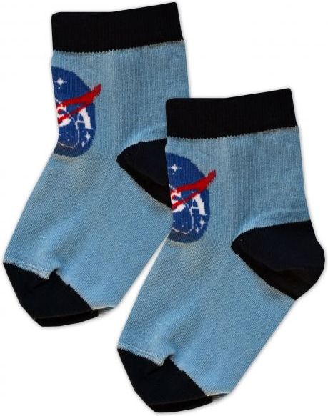 Baby Nellys Bavlněné ponožky Nasa - modré, vel. 17-18cm - obrázek 2