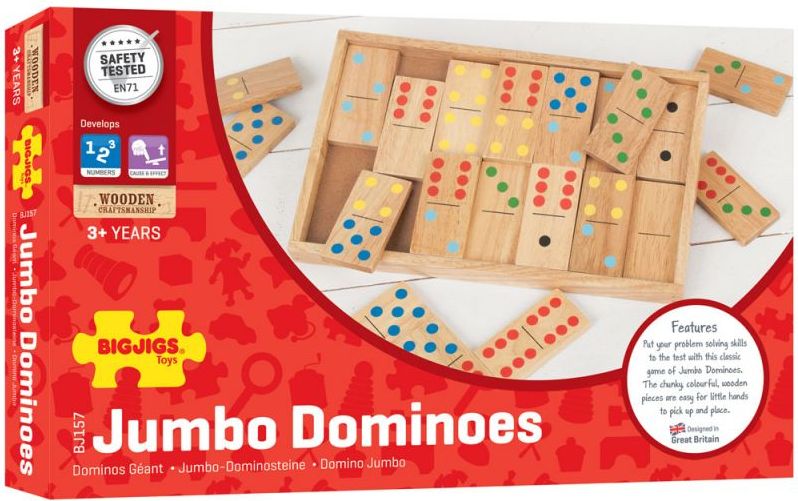 Bigjigs Toys Velké dřevěné domino - obrázek 2