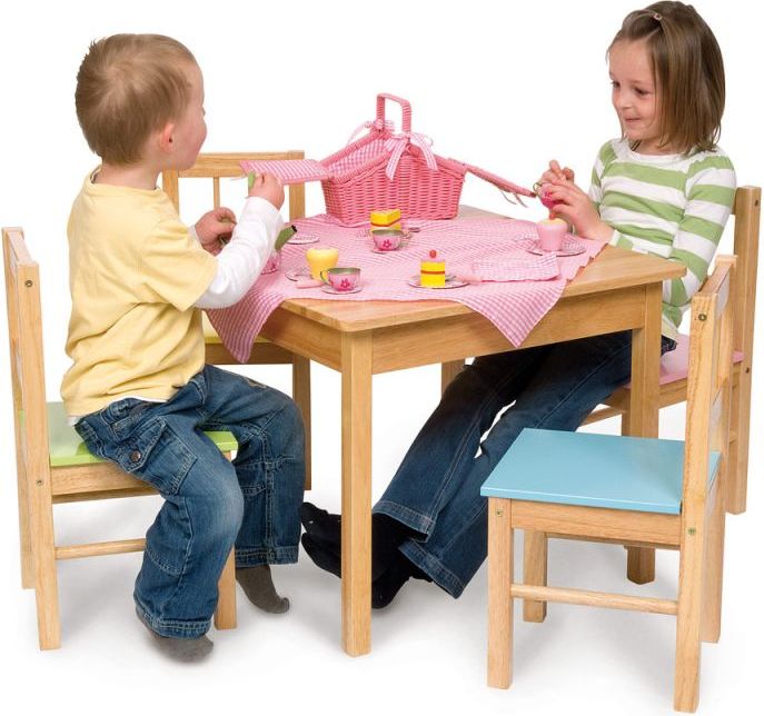 Bigjigs Toys Dětský dřevěný hrací stůl - obrázek 2