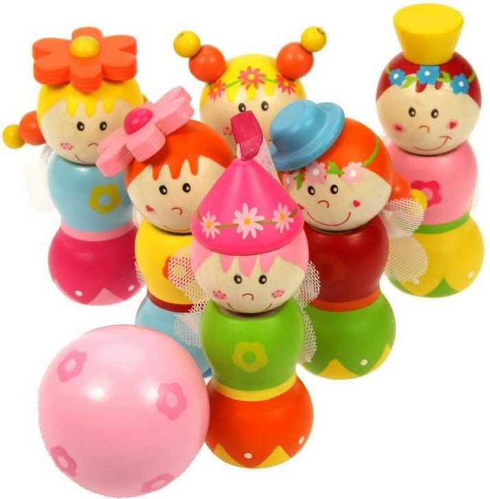 Bigjigs Toys Dřevěné kuželky Víly - obrázek 3