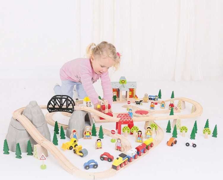 Bigjigs Rail Dřevěná vláčkodráha horská cesta 112 dílů - obrázek 8