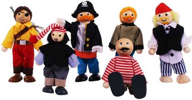 Bigjigs Toys Set piráti 6ks - obrázek 5