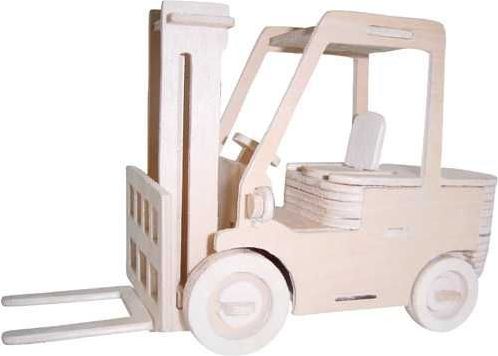 Woodcraft construction kit Woodcraft Dřevěné 3D puzzle vysokozdvižný vozík - obrázek 3