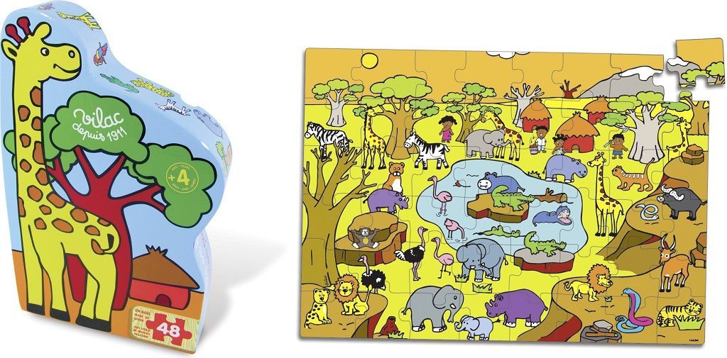 Vilac Dřevěné puzzle Savana - obrázek 1