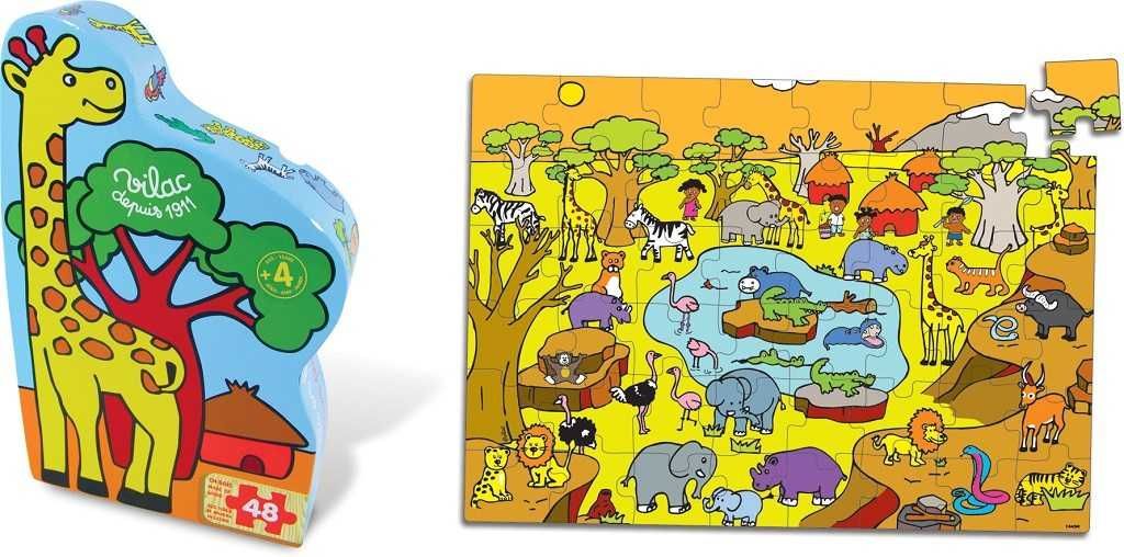 Vilac Dřevěné puzzle Savana - obrázek 4