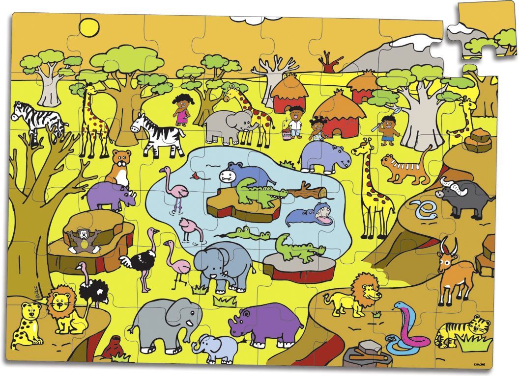 Vilac Dřevěné puzzle Savana - obrázek 6
