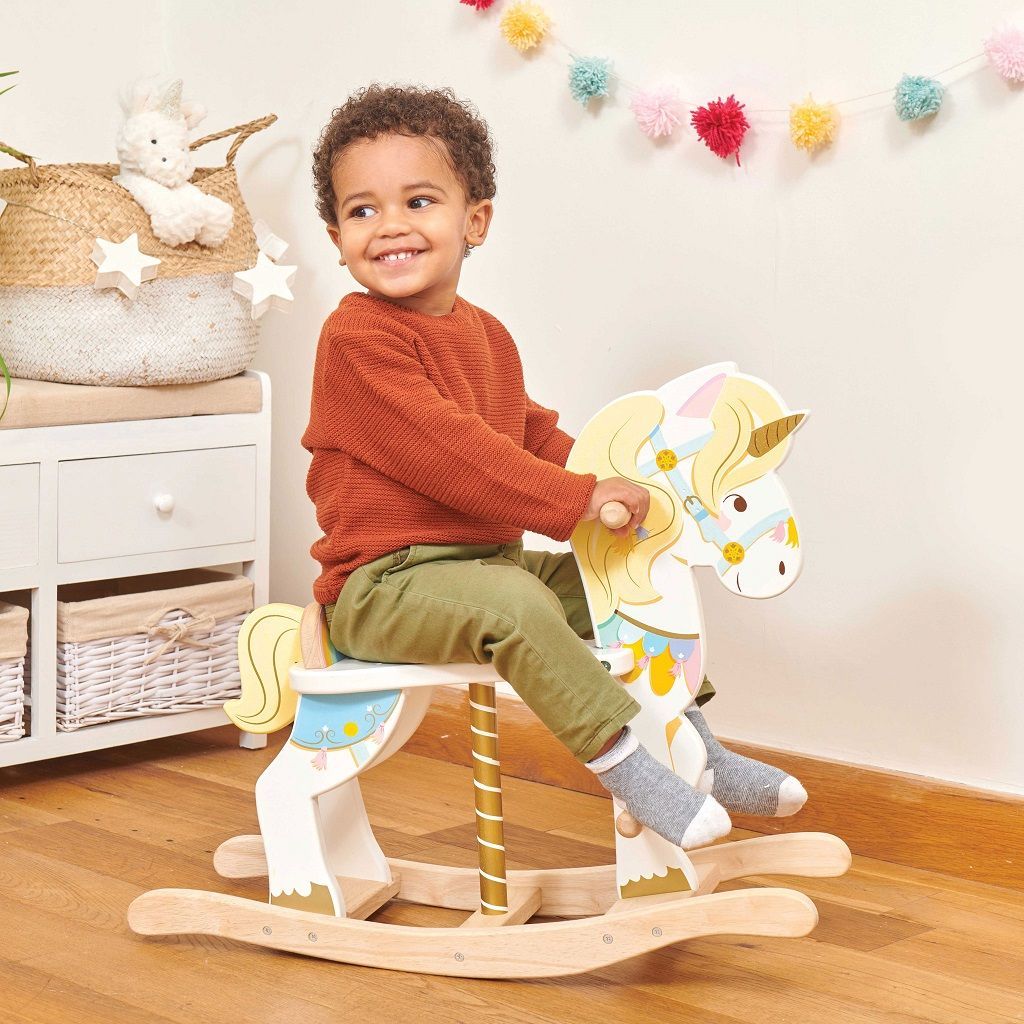 Le Toy Van Petilou Dřevěný houpací jednorožec - obrázek 9