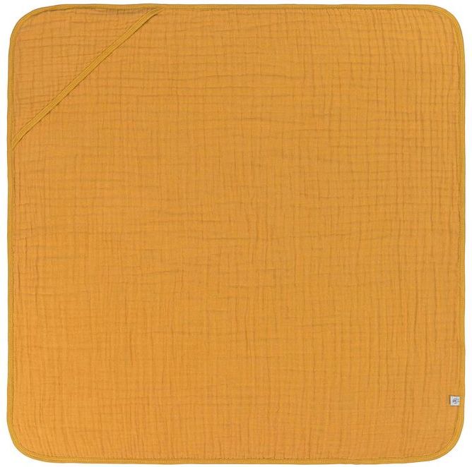 Lässig 4babies Ručník s kapucí Lässig Muslin Hooded Towel Mustard 2020 - obrázek 1