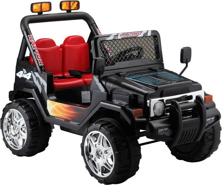 Elektrické autíčko Jeep Raptor, EVA kola, 2.4GHz - černé - obrázek 1