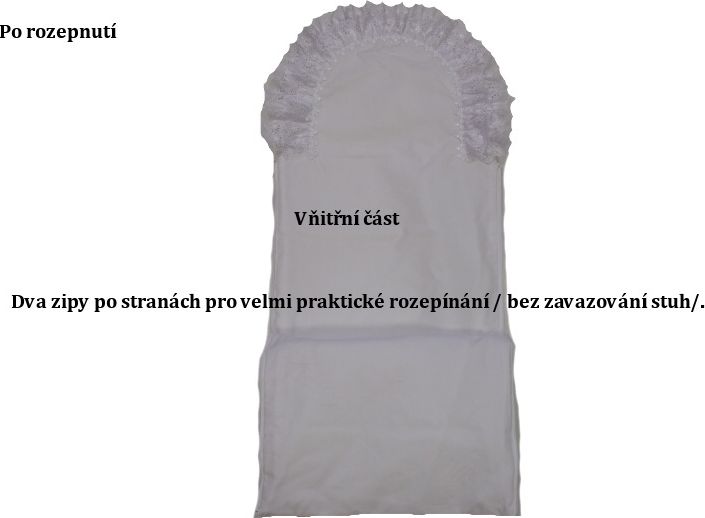 Zipová zavinovačka do porodnice s krajkou, Dětský svět, Fontána - obrázek 4