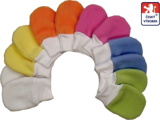Dětské/kojenecké rukavičky ťapky fleece, zelené vel.1 - obrázek 3
