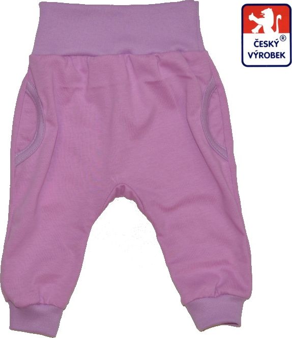 Kojenecké kalhotky, tepláčky, polodupačky fialové vel.86 - obrázek 1