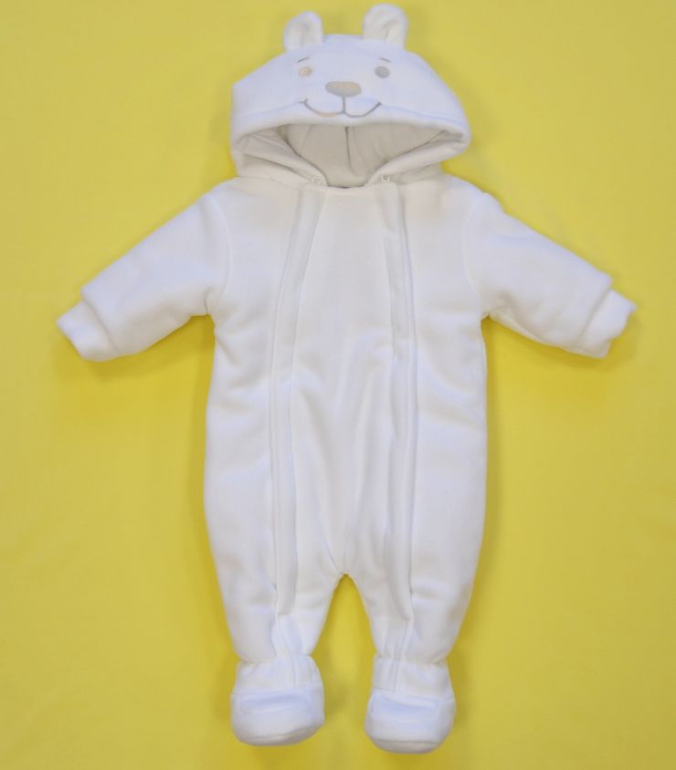 Zimní kojenecká kombinéza, BEAR, bílá, Dětský svět 86 - obrázek 4