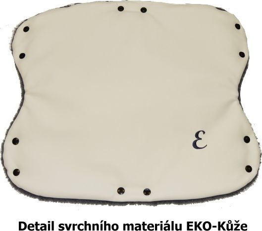 Luxusní zimní rukávník na kočárek, Dětský svět, ELEGANC BEIGE/GREY - obrázek 4