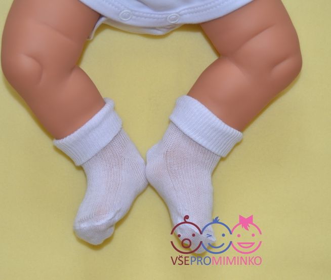 Bílé kojenecké ponožky YO BABY velikost 0-3 měsíce 56-62 - obrázek 3