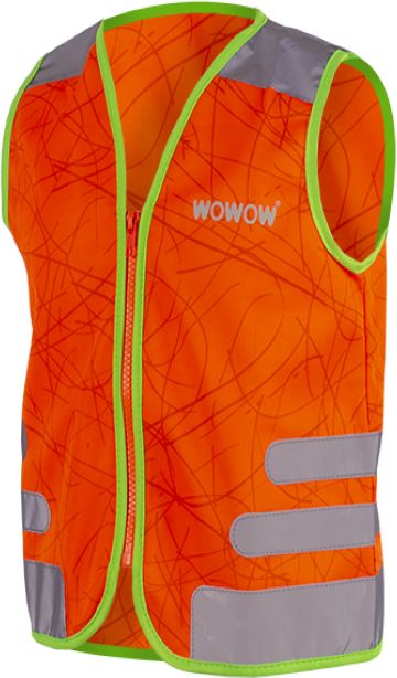 WOWOW Dětská Reflexní vesta NUTTY JACKET ORANGE velikost: L (šířka 52 cm, délka 54 cm) doporučeno pro 10 a více let. - obrázek 2