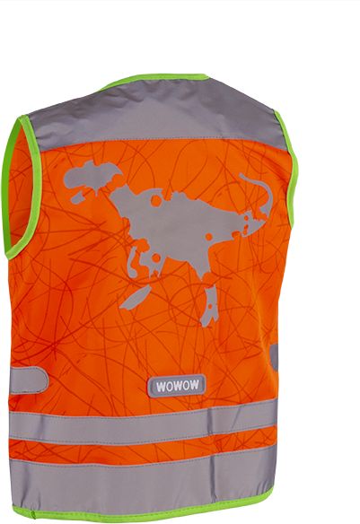WOWOW Dětská Reflexní vesta NUTTY JACKET ORANGE velikost: L (šířka 52 cm, délka 54 cm) doporučeno pro 10 a více let. - obrázek 3